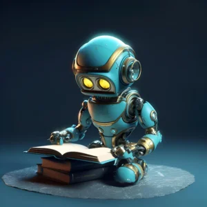3d-rendering-robot-reading-book-blue-background_890887-32